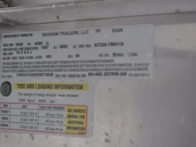 2025 Shadow 69146E-2STRW-GN Trailer
