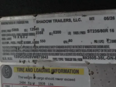 2027 Shadow 69250S-3SL-GN-E-LQ Trailer