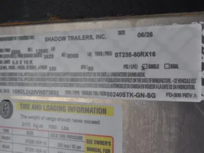 2027 Shadow 80240STK-GN-SG Trailer