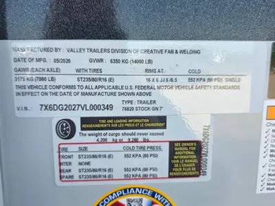 2027 Valley 76820 STOCK GN